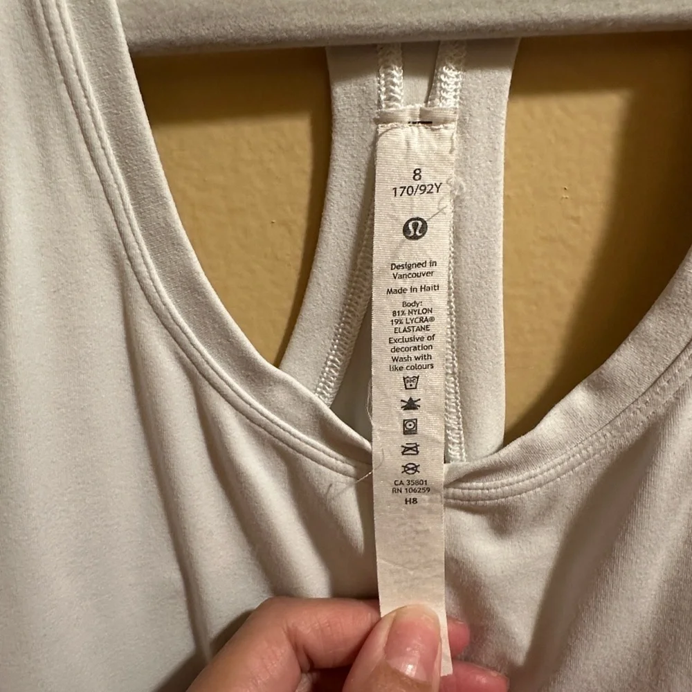 Lululemon Athletica White Women's Tank Top